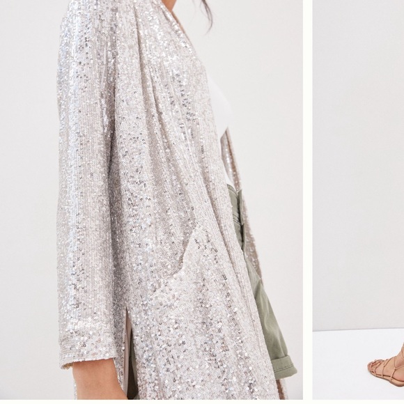 Sold ‼️Anthropologie Sequin Duster Jacket NWT - Picture 5 of 8